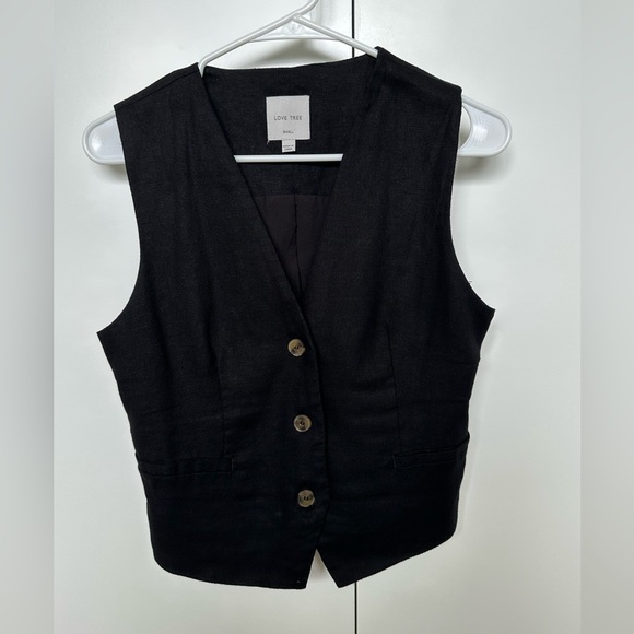 Love Tree Classic Black Vest Tank - Picture 3 of 6